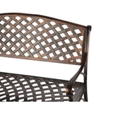 Patio Sense Cast Aluminum Patio Bench, Antique Bronze
