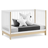 GAP babyGap Tate 4-in-1 Convertible Crib – Greenguard Gold Certified, Bianca White/Natural